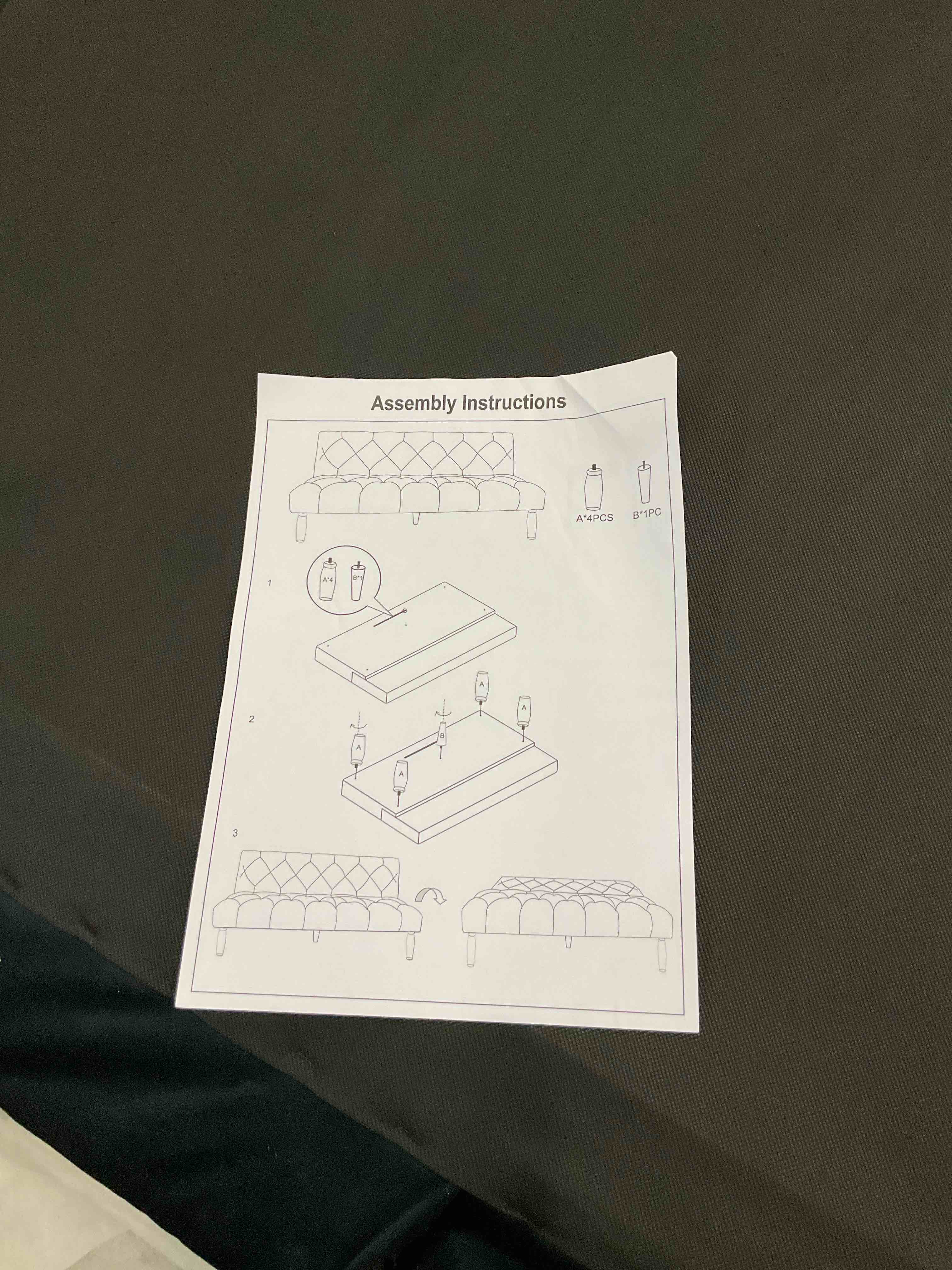 black Futon Missing legs