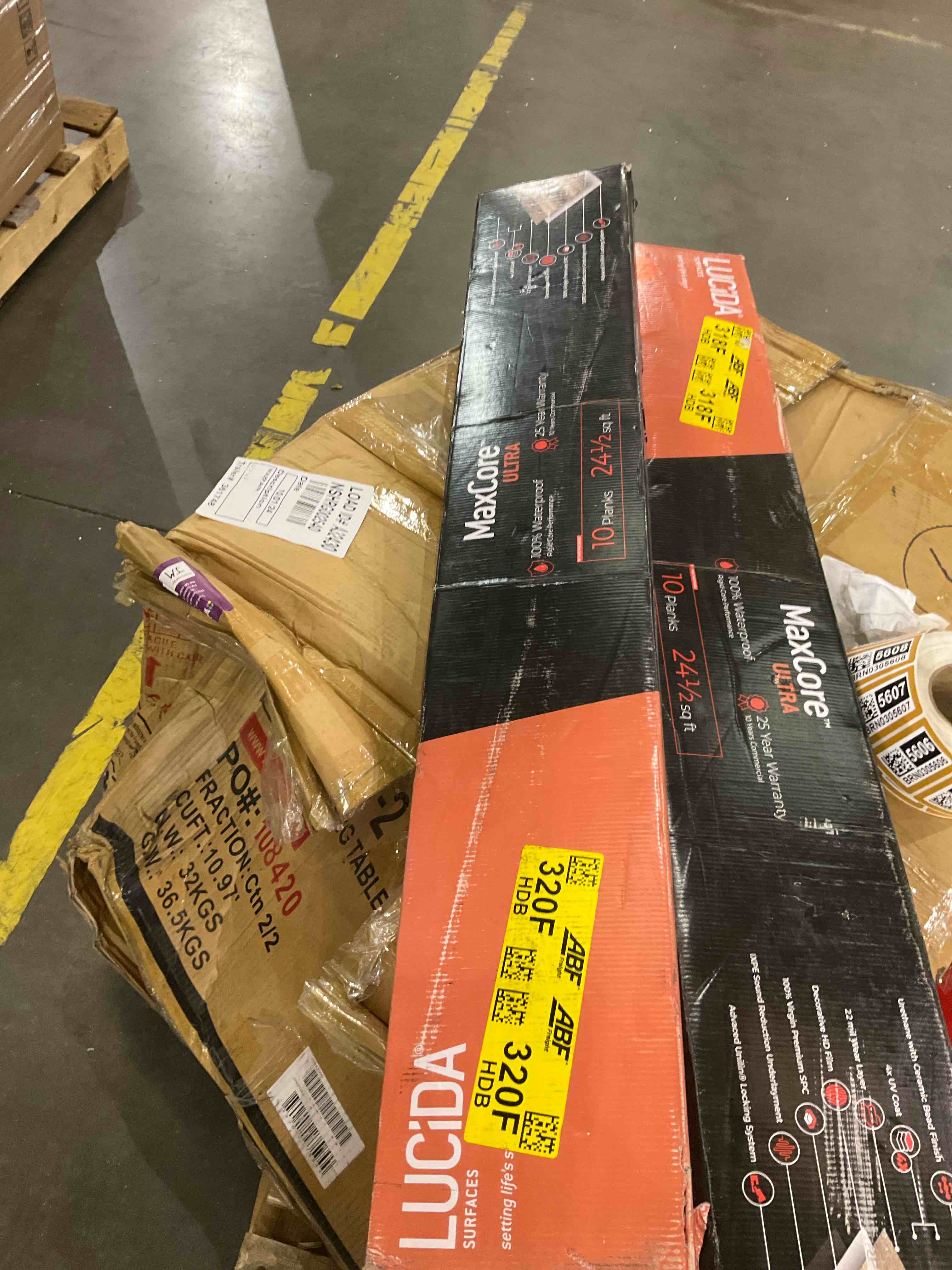 max core ultra Piano White MaxCore Ultra 28mil x 7.3" W x 48" L Click Lock Luxury Vinyl Plank Flooring (Part number: MC-512)