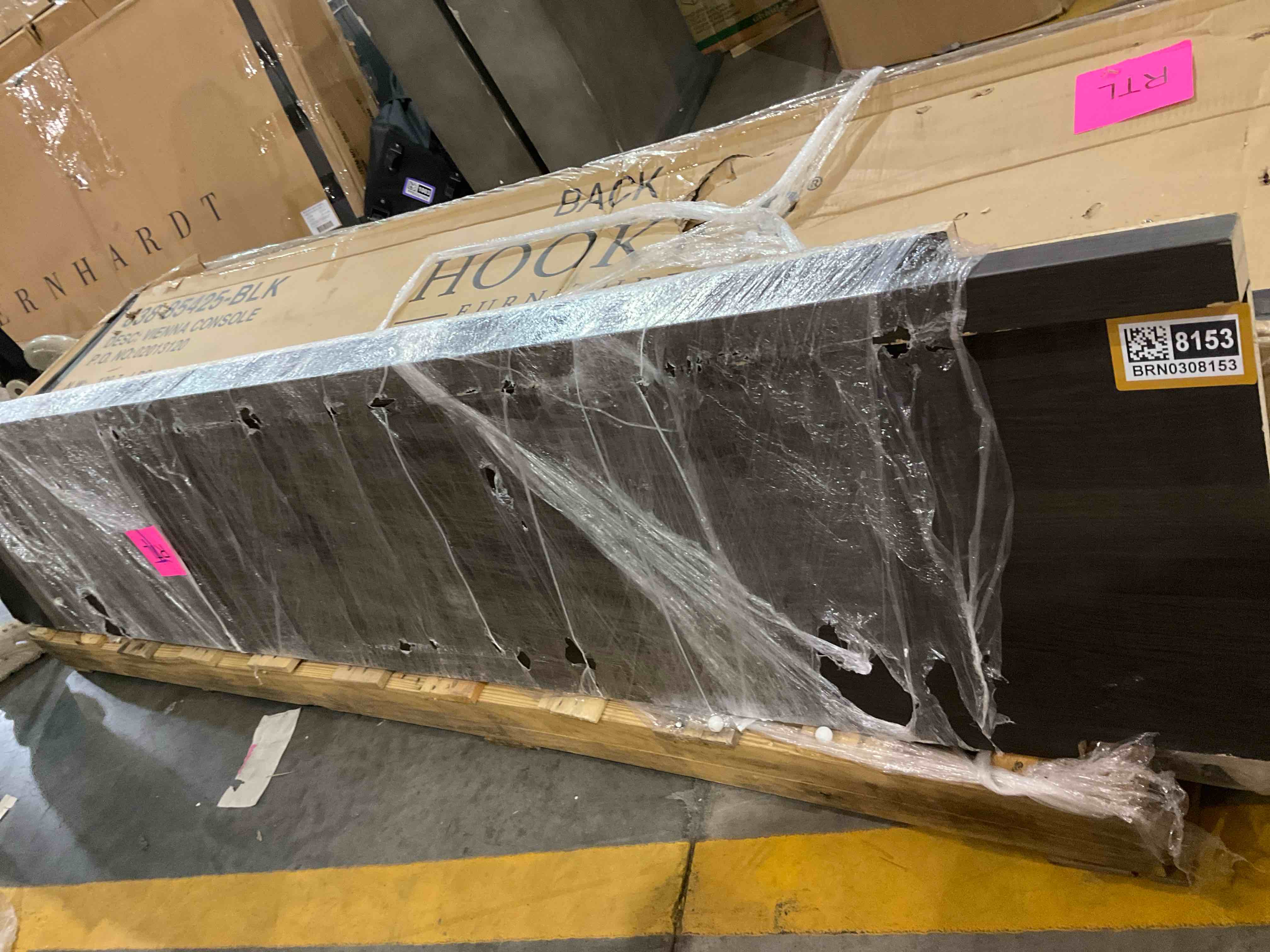 brown wood side board