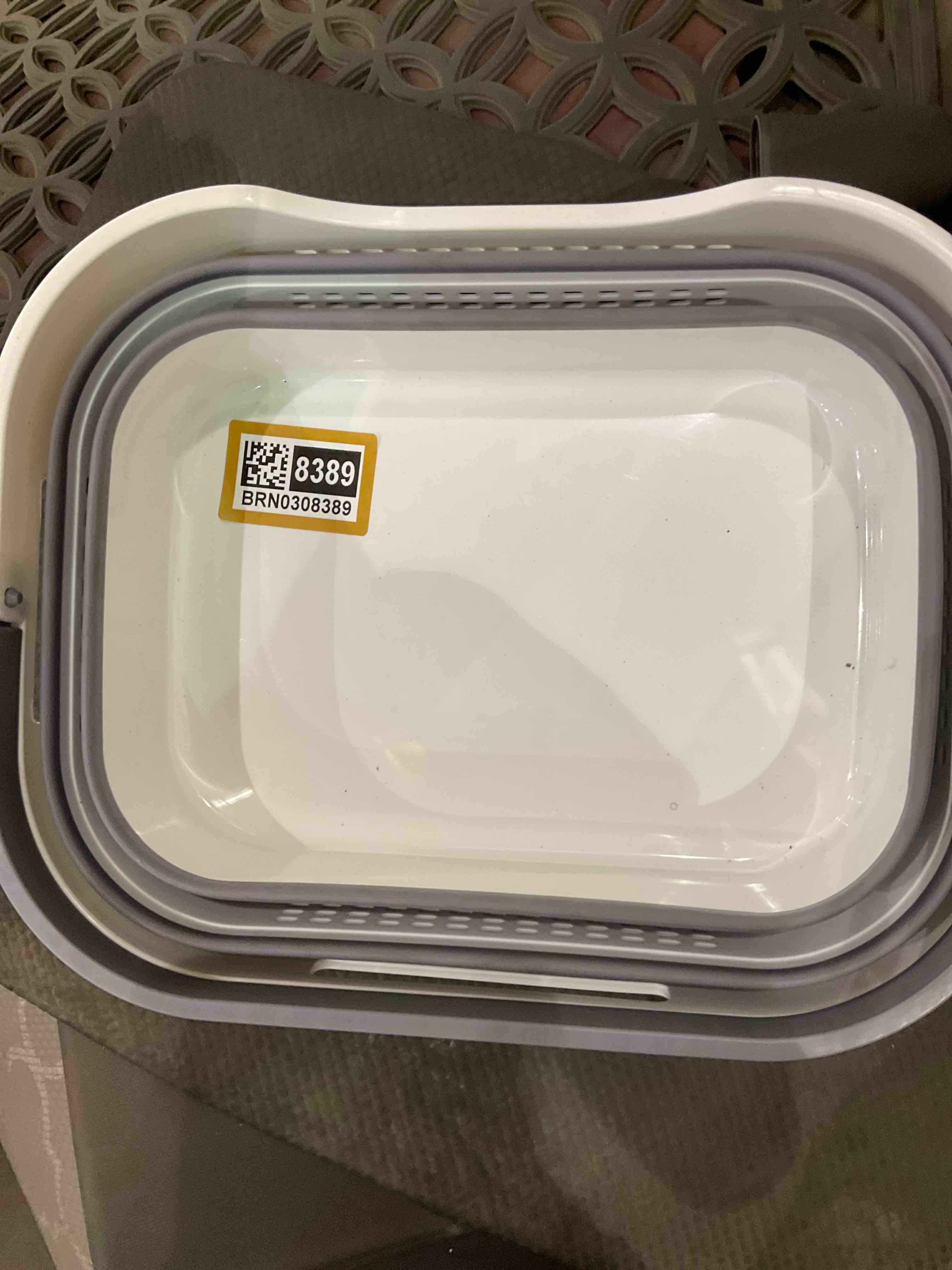 SAMMART 19L (5 Gallons) Collapsible Tub with Handle - Portable Outdoor Picnic Basket/Crater - Foldable Shopping Bag - Space Saving Storage Container (Grey/Slate Grey)