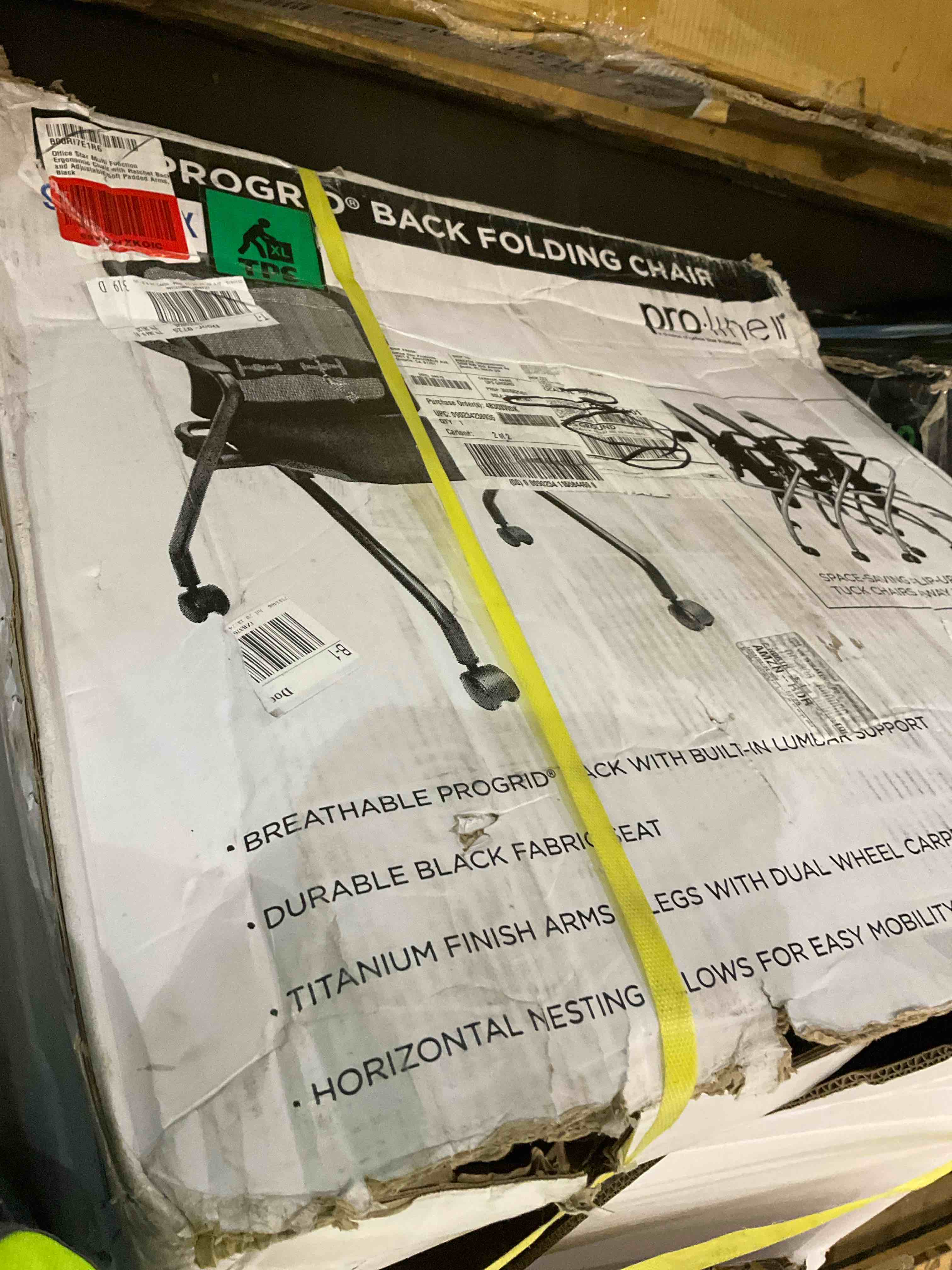 black office folding chair