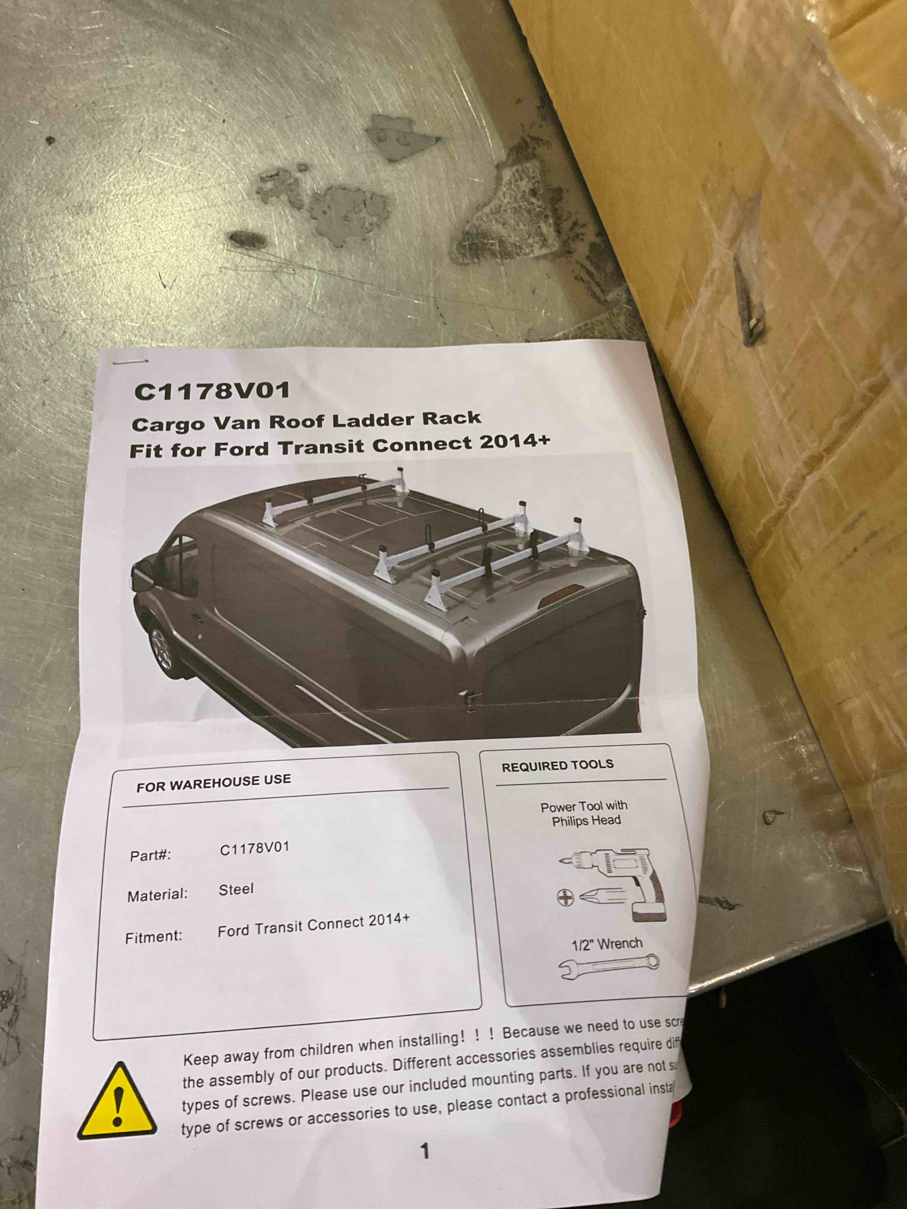 Cargo Van Roof Ladder Rack