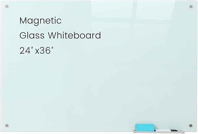 24x36 Inches Magnetic Glass Whiteboard