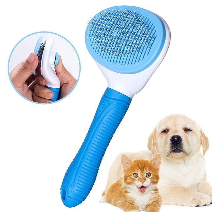 Pet Grooming Self Cleaning Slicker Brush for Cats and Dogs, Cats Brush 