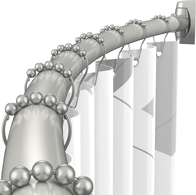 shower curtain rod on the wall