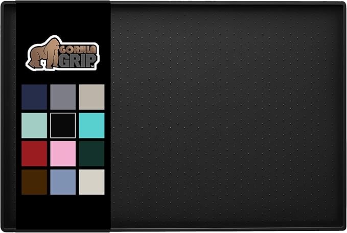 Gorilla Grip 100% Waterproof Raised Edge BPA Free Silicone Mat