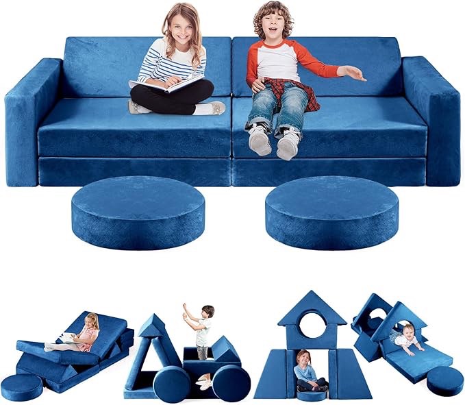 momcaywex 14pcs Modular kids play couch
