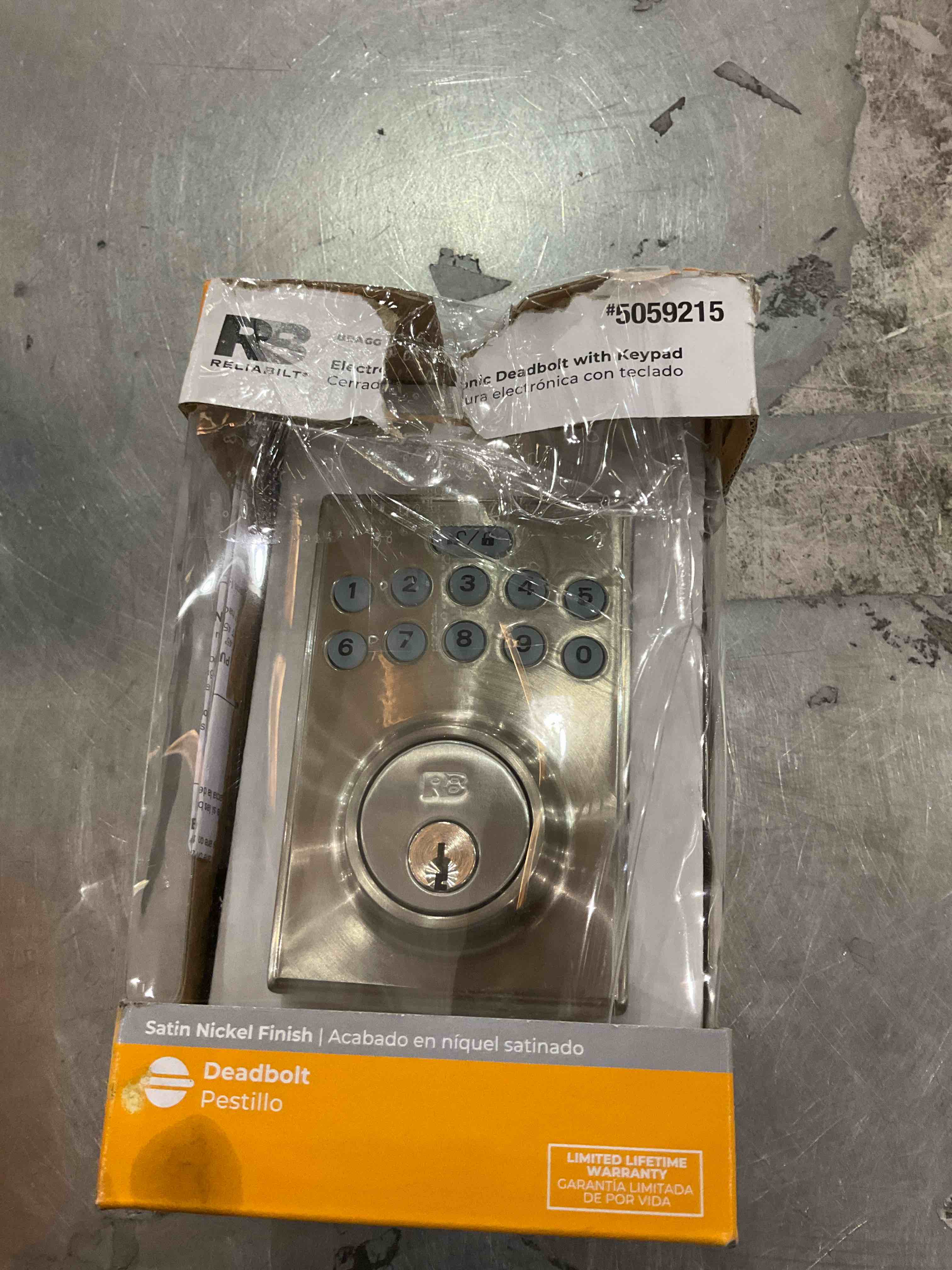 RELIABILT Bragg Satin Nickel Electronic Deadbolt with Keypad