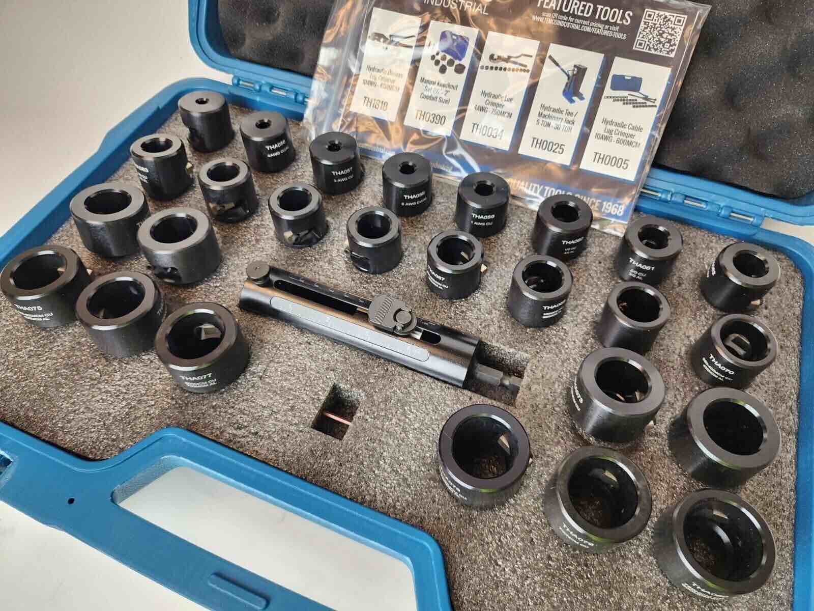 TEMCo Rotary Cable Stripper Kit for THHN/XHHW 6 Gauge to 750 MCM