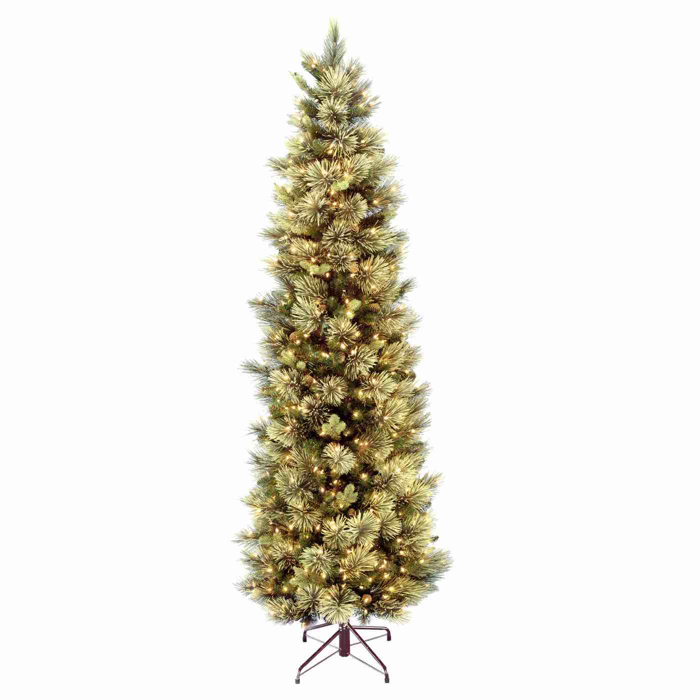 Carolina Pine Slim Tree with Clear Lights
