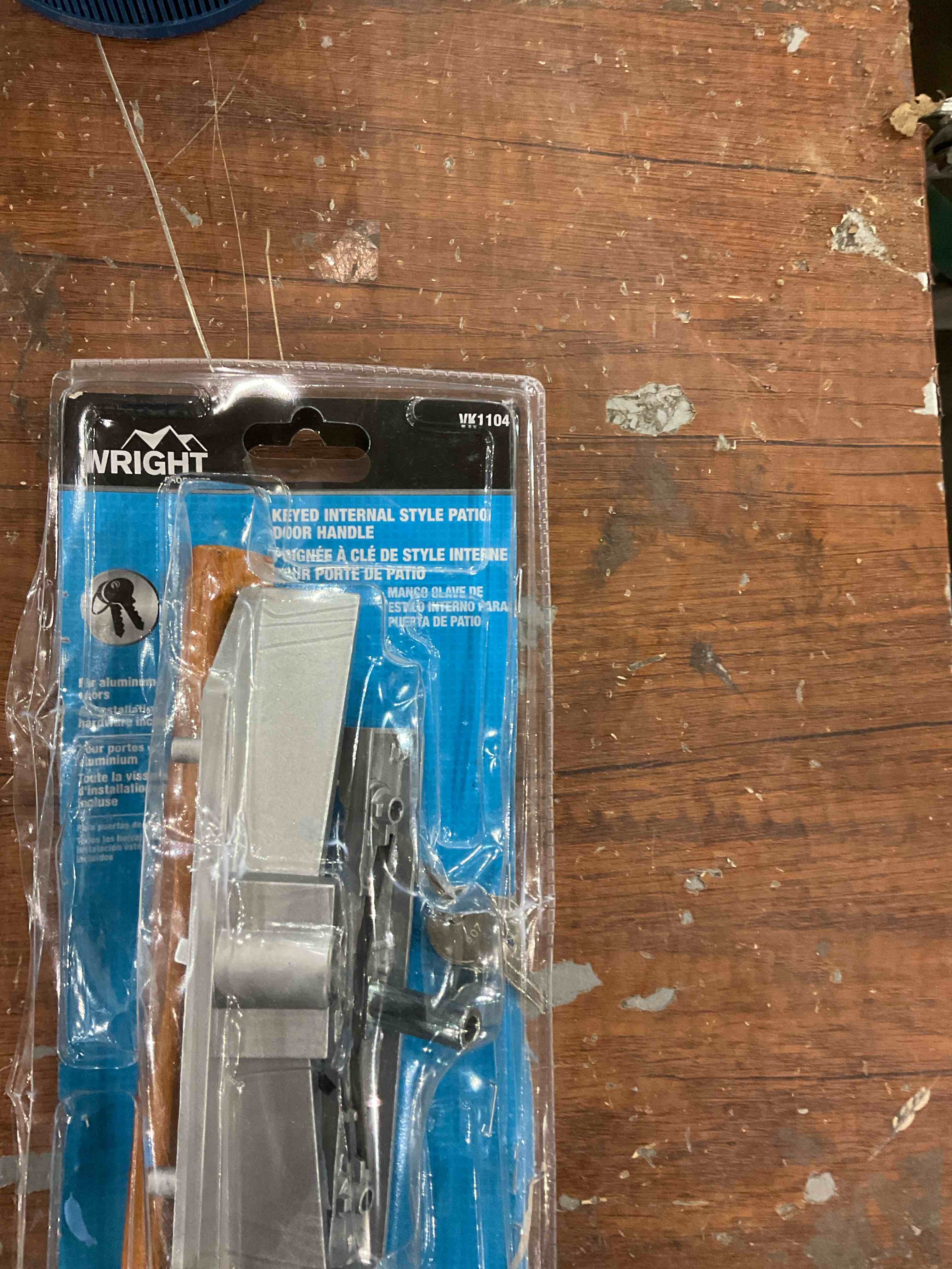 Condition photo showing As Is for Keyed patio handle 