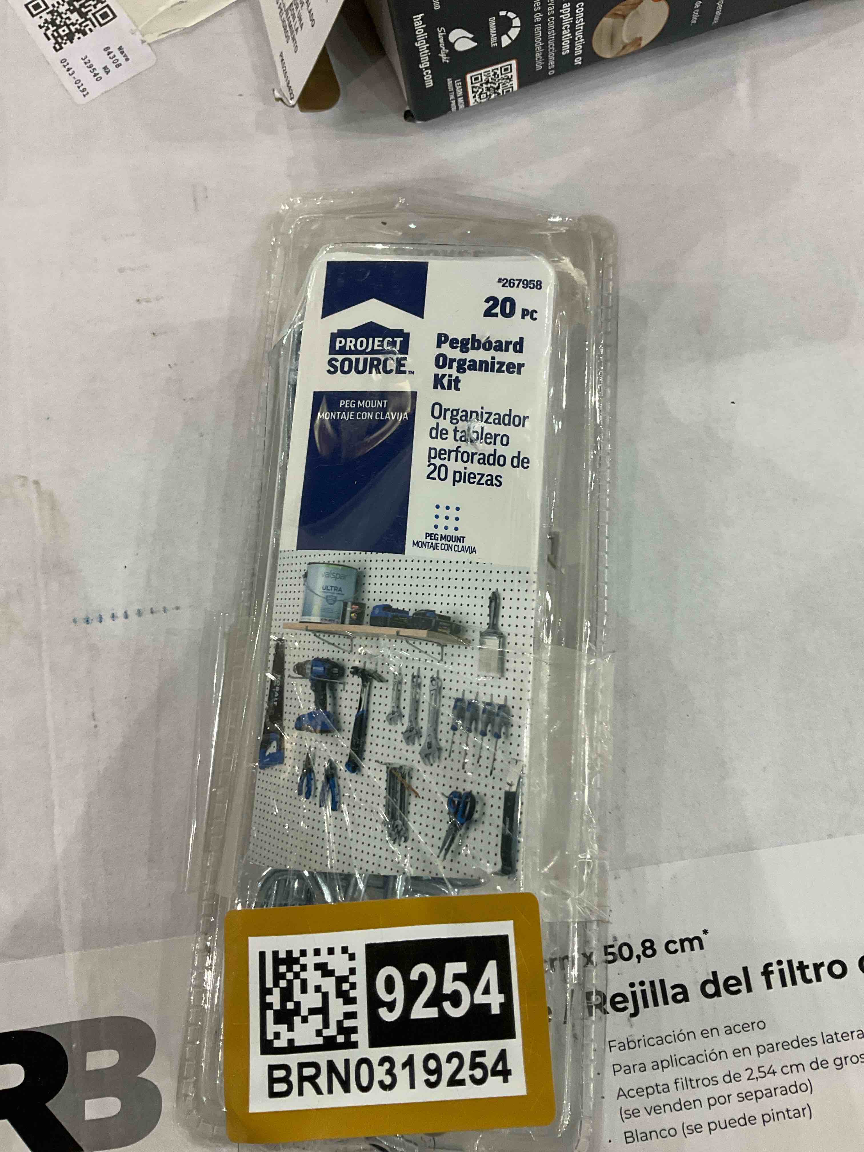 pegboard organizer kit