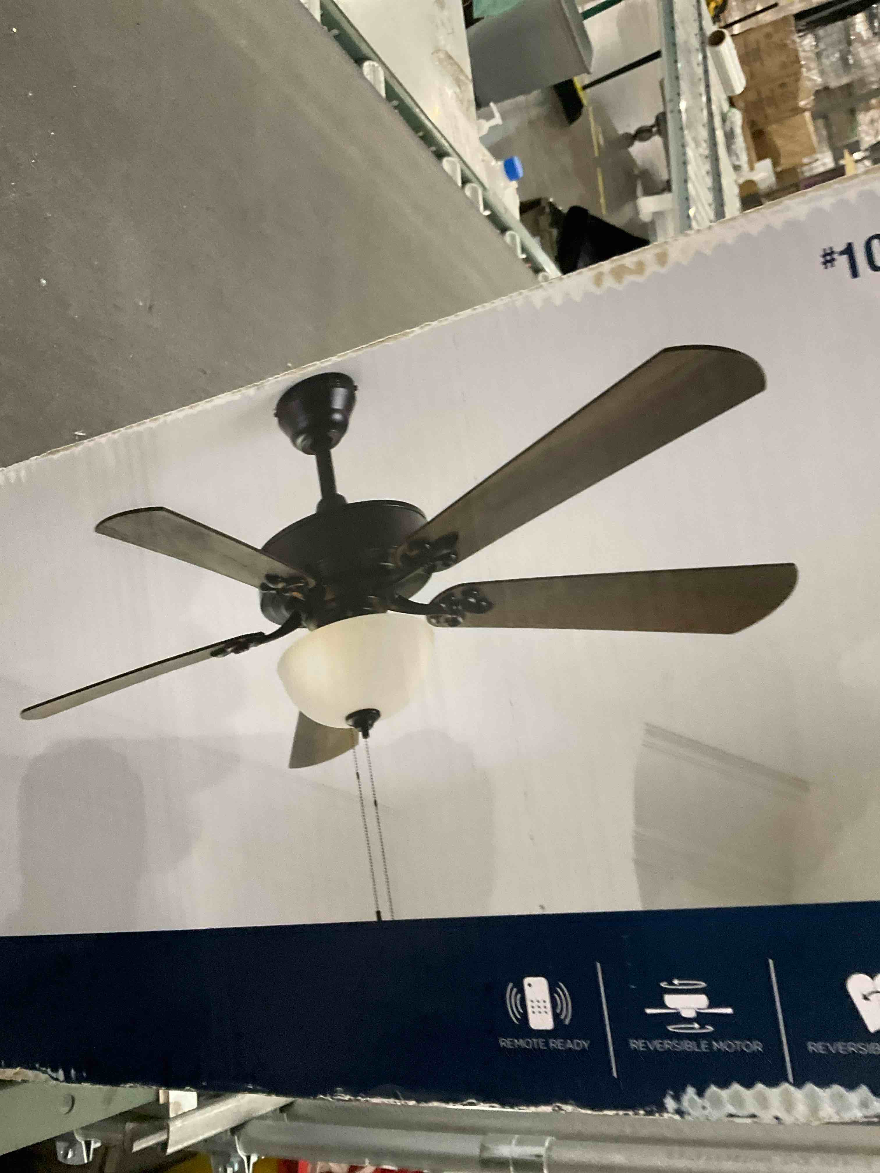 Hinkley Metro 52" Indoor Dual Mount Ceiling Fan with Light + Remote - Traditional Style, Reversible Wooden Fan Blades, LED Lighting - Metallic Matte Bronze