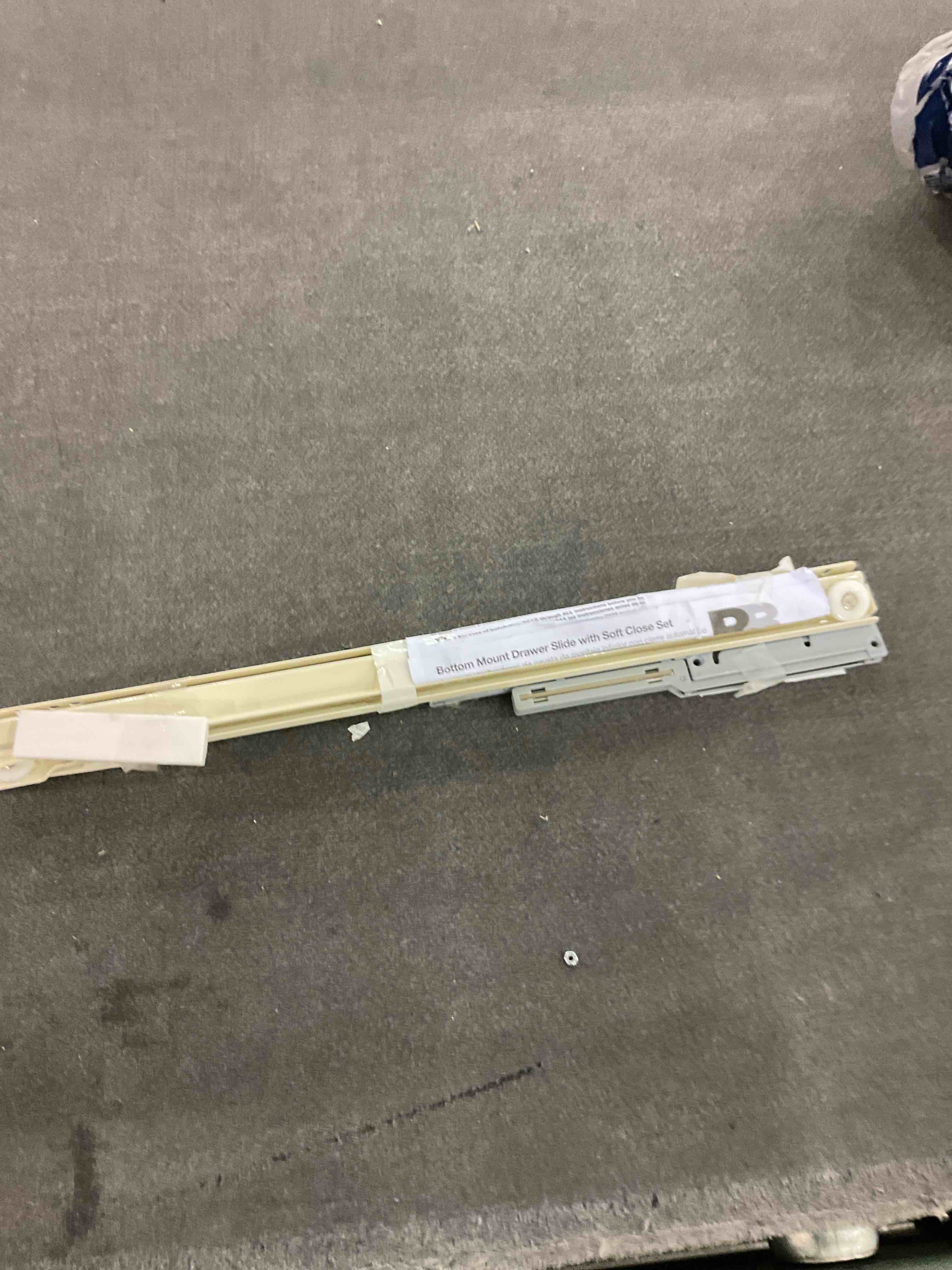 2 Pair 22 inch Soft Close Drawer Slides Bottom Mount Cabinet Drawer Slides Undermount Self Slow Close Drawer Tracks and Rails Replacement Kit, with Silent Nylon Wheels 50LB Capacity