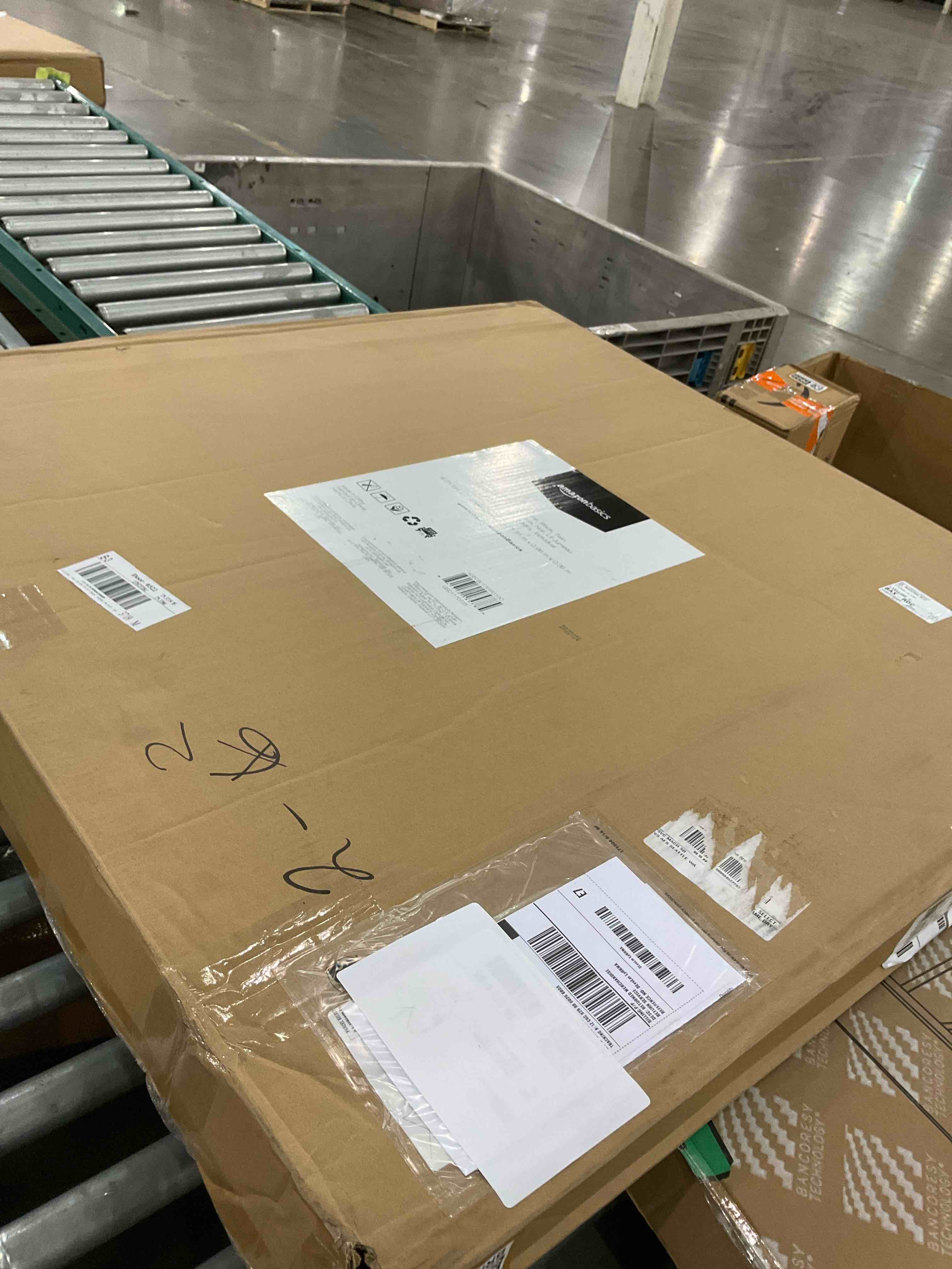 Condition photo showing As Is for Amazon Basics Foldable Metal Platform Bed Frame with Tool Free Setup, 14 Inches High, Sturdy Steel Frame, No Box Spring Needed, Twin, Black