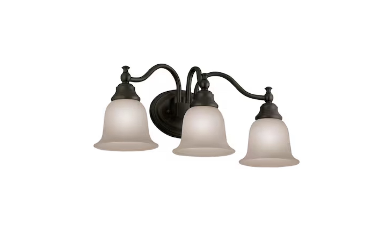 allen + roth Brandy Chase 22.83-in 3-Light Oil-Rubbed Bronze Traditional Vanity Light Bar