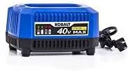 40V Lithium Ion Battery Charger (Battery Not included) for Kobalt 40 Volt Outdoor Cordless Power Tools and Equipment (Blower, Trimmer, Chainsaw, Pole Saw) Replace KRC 60-06
