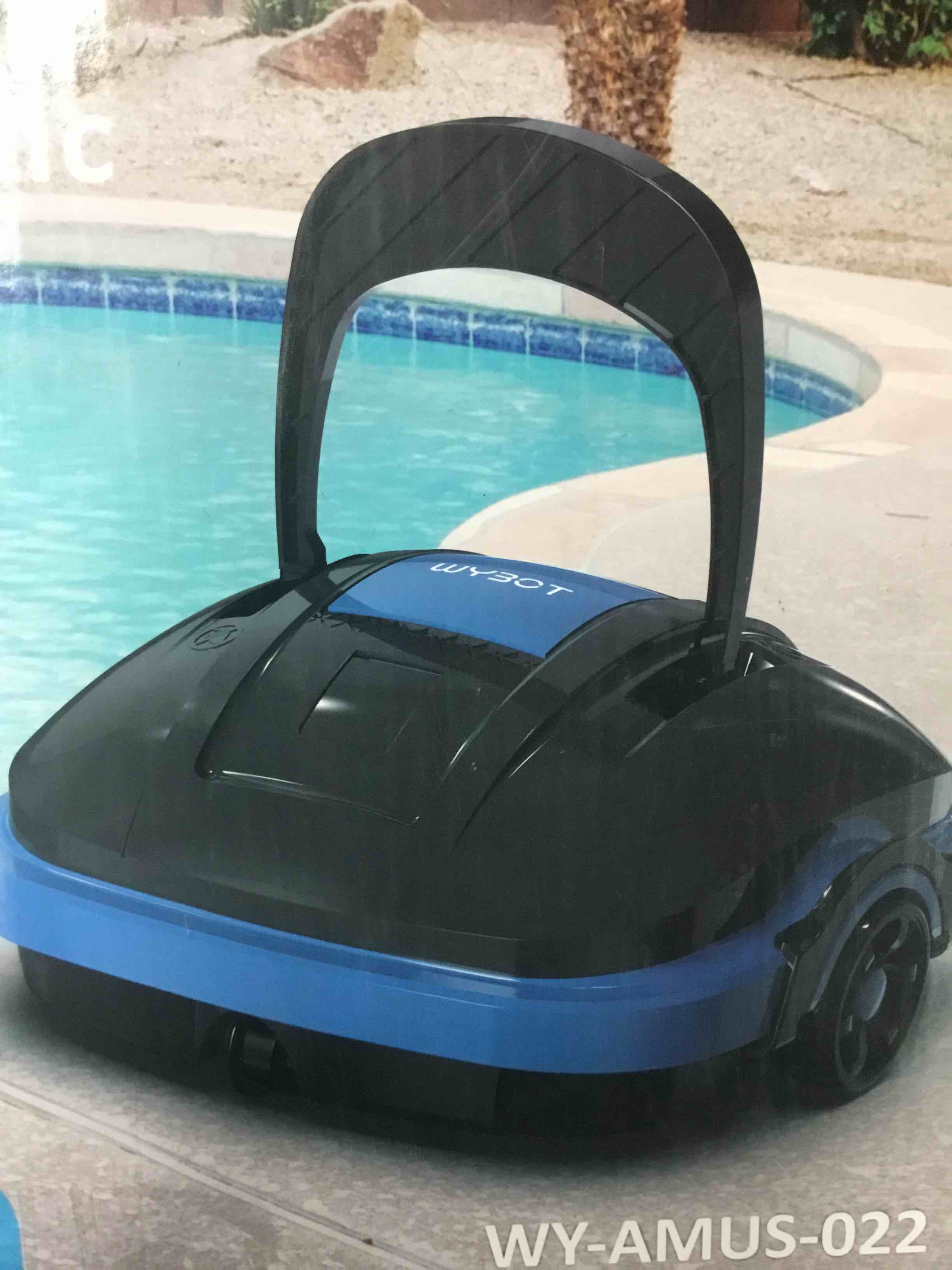WYBOT Cordless Robotic Pool Cleaner, Automatic Pool Vacuum, IPX8 Waterproof, Powerful Suction, Dual-Motor, 180?m Fine Filter for Above Pool-Black
