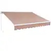 VEVOR Manual Retractable Awning 10 ft. x 8 ft. Outdoor Patio Awning Retractable Sun Shade Water-Resistant Polyester