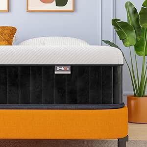 Double Mattress, 10 Inch Hybrid Full Size Mattress, Full Bed Mattress with Memory Foam&Pocket Springs, Mattress Double Size, Bed-in-a-Box for Pressure Relief, Medium Firm Support
