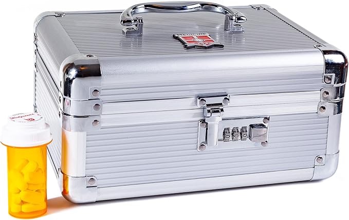 Medication Carrying Case - Medium_Silver