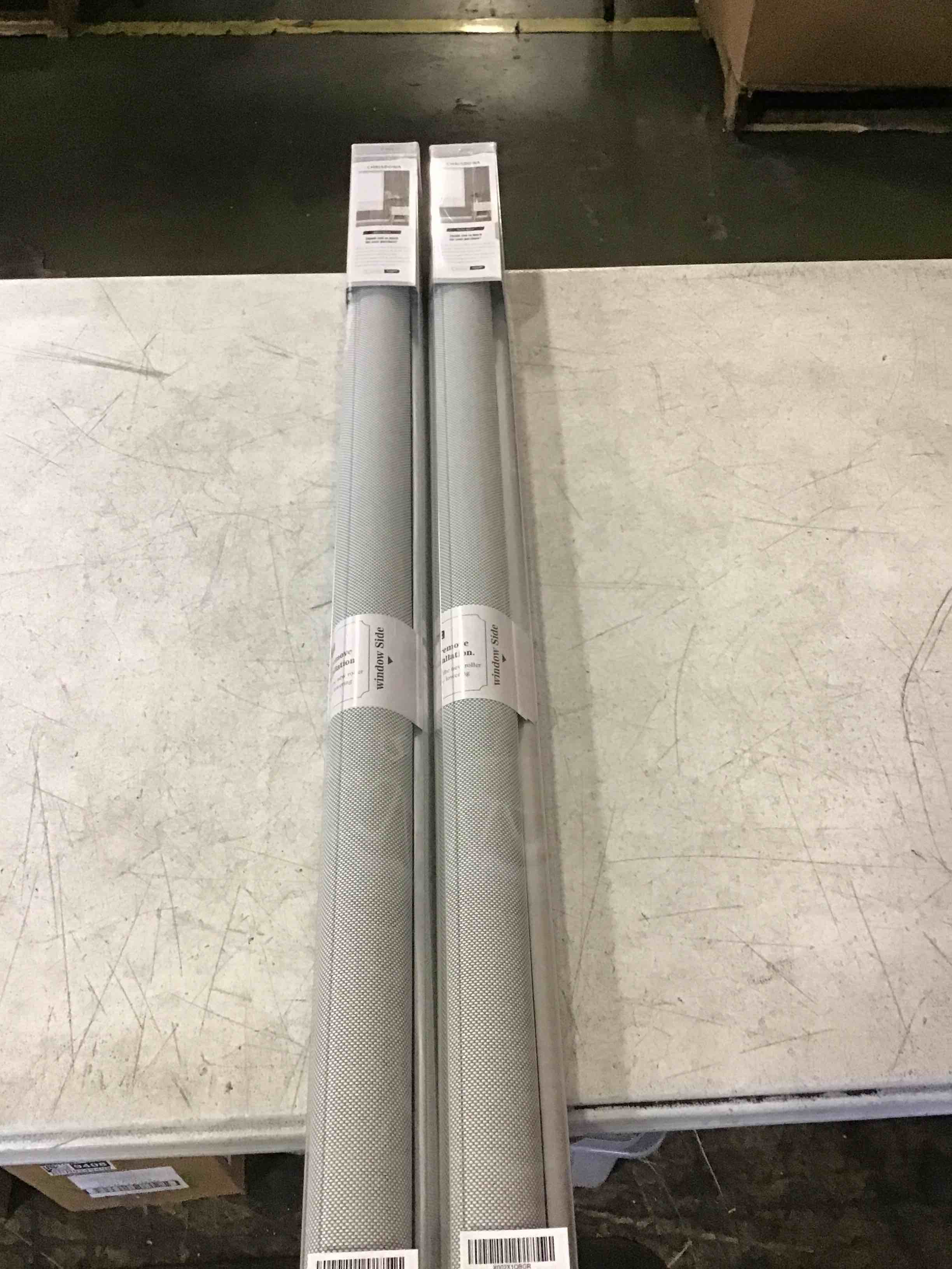 ChrisDowa Light Filtering Roller Shades, with 5% Openness Solar Screen, Flame Retardant Fabric. Solar Semi Sheer Roller Blinds for Office and Home. Easy to Install.Off White,40" W x 72" H 40"W x 72"H Off White