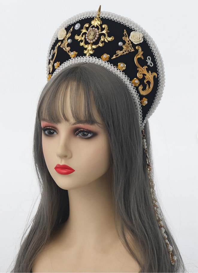 Renaissance Anne Boleyn Headpiece French Hood Tiara