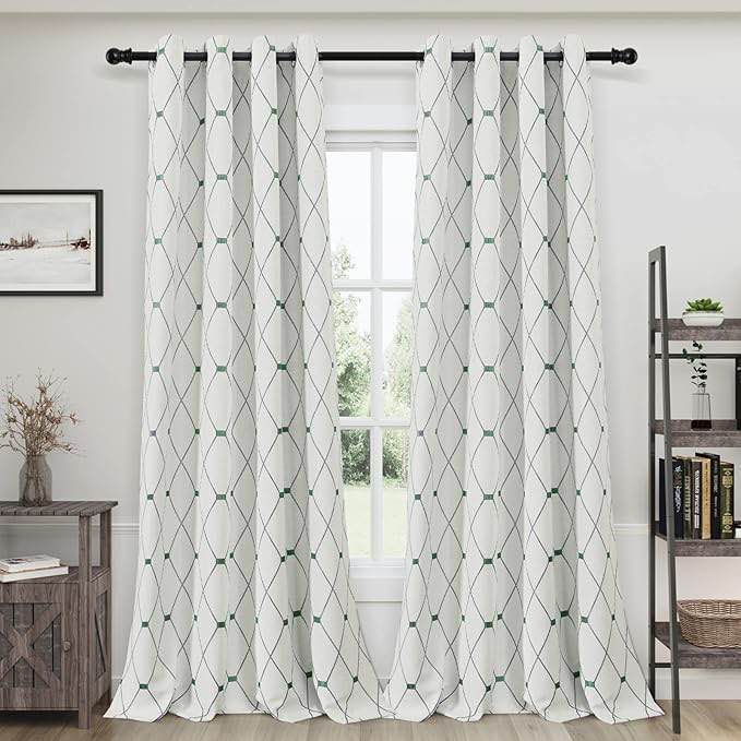 Curtains 120 inch Embroidered Pattern 