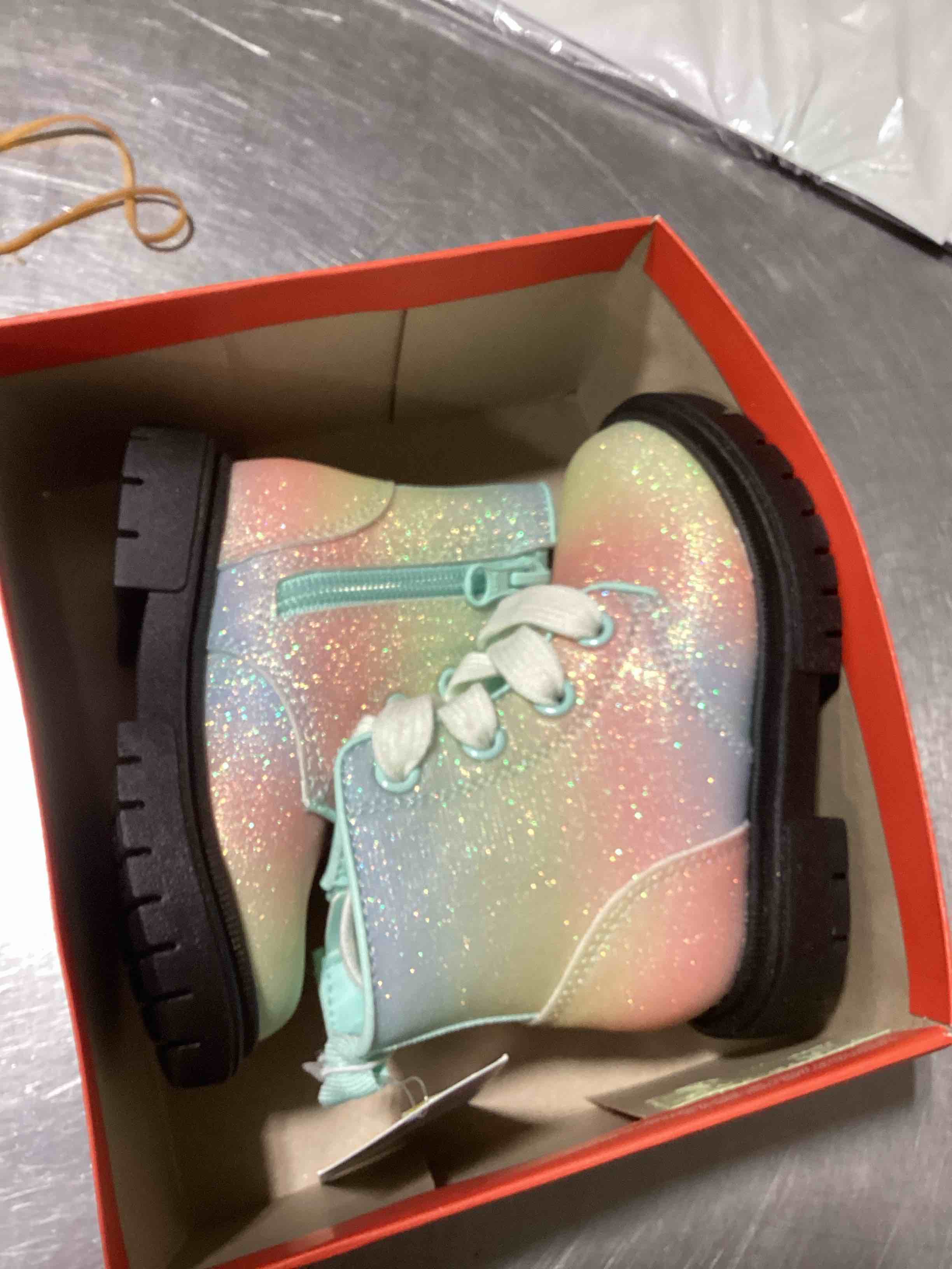 Toddler Girls' Amaya Lace-Up Combat Boots - Cat & Jack™ 6T: Solid Pattern, Zipper Closure