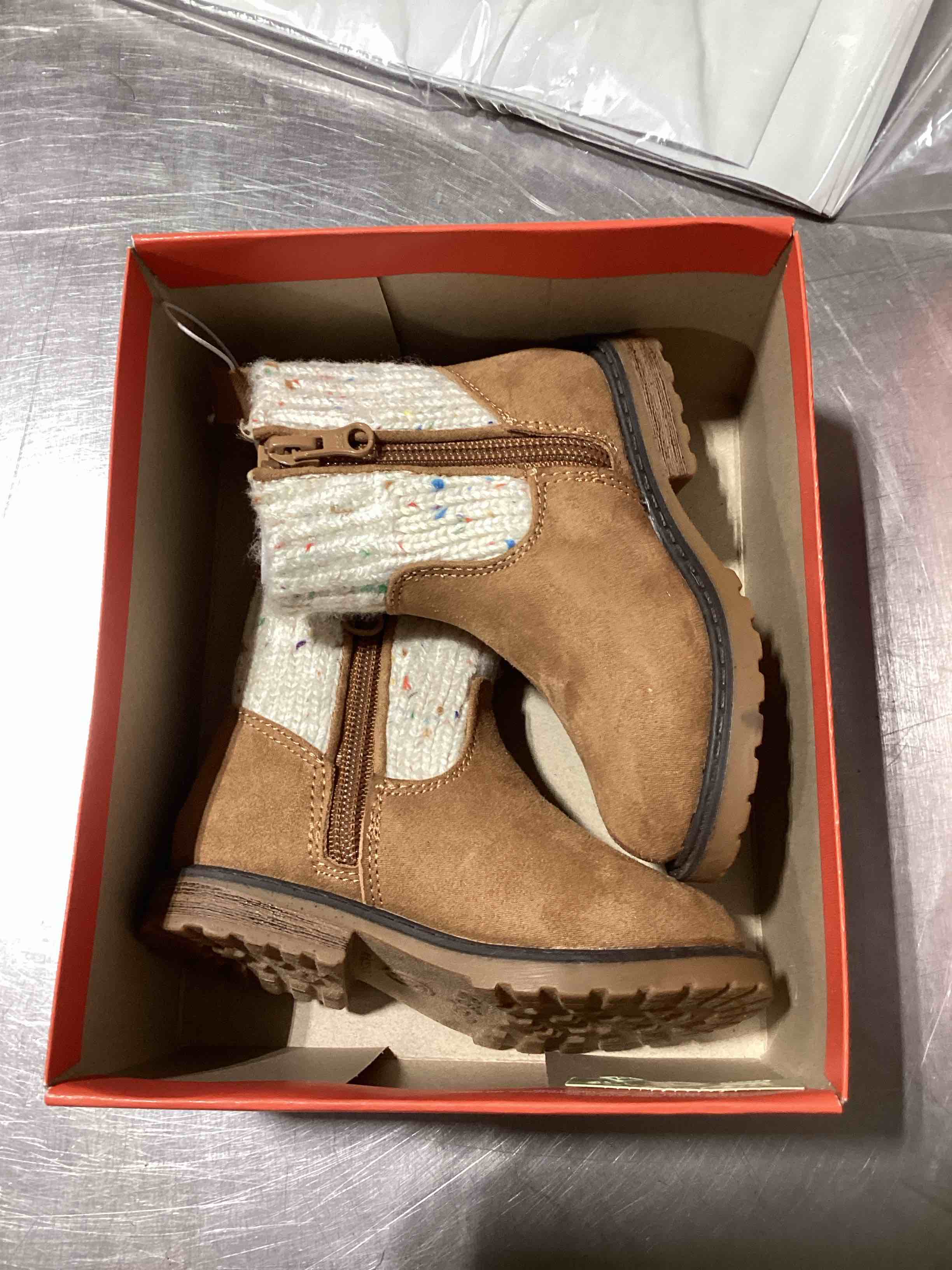 Toddler Emmaline Zipper Booties - Cat & Jack™ Cognac 6T