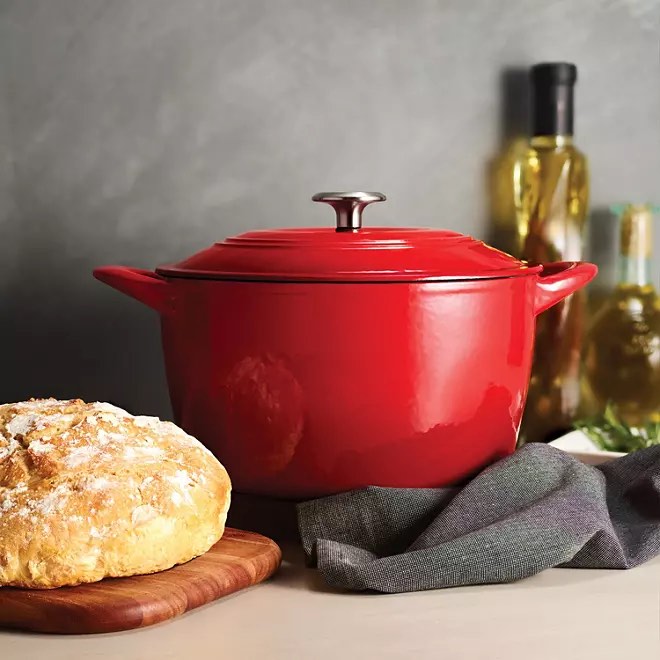 Tramontina Enameled Cast Iron 7-Quart Covered Round Dutch Oven, Choose Color