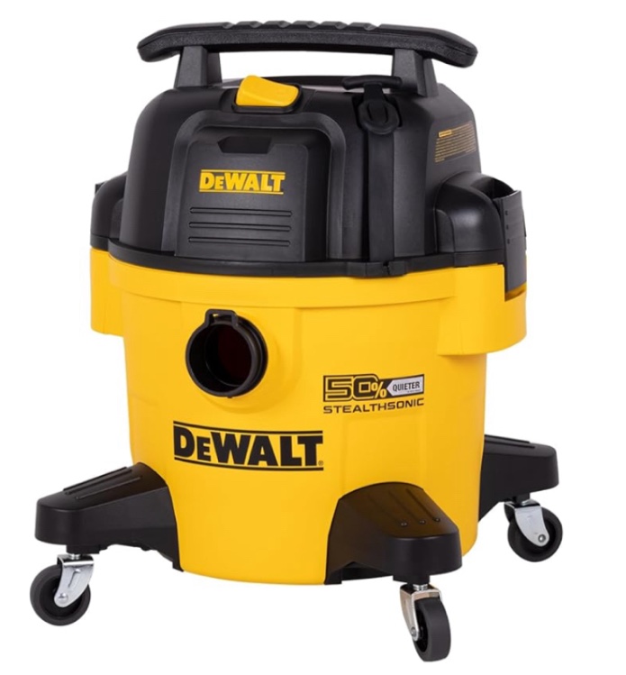 DEWALT 6 Gallon STEALTHSONIC Wet Dry Shop Vac, Powerful Suction & Portable Shop Vacuum with Attachments, Ultra Quiet Heavy Duty Shopvac for Home, Garage, Car, Workshop, Jobsite, DXV06P-QT, 5 Peak HP