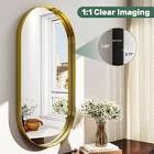 Oval Bathroom Mirror, Wall-Mounted Vanity Mirror with Aluminum Frame – Perfect Over-Sink Mirror for Bedroom, Entryway, or Bathroom Decor