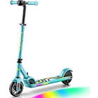 FanttikRide C9 Pro Electric Scooter for Kids Ages 8+, Colorful Rainbow Lights, 5/8/10MPH, 5 Miles Range, LED Display, Adjustable Height, Foldable