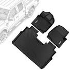 OEDRO Floor Mats, Black TPE All-Weather Guard 3 Row Liner Set