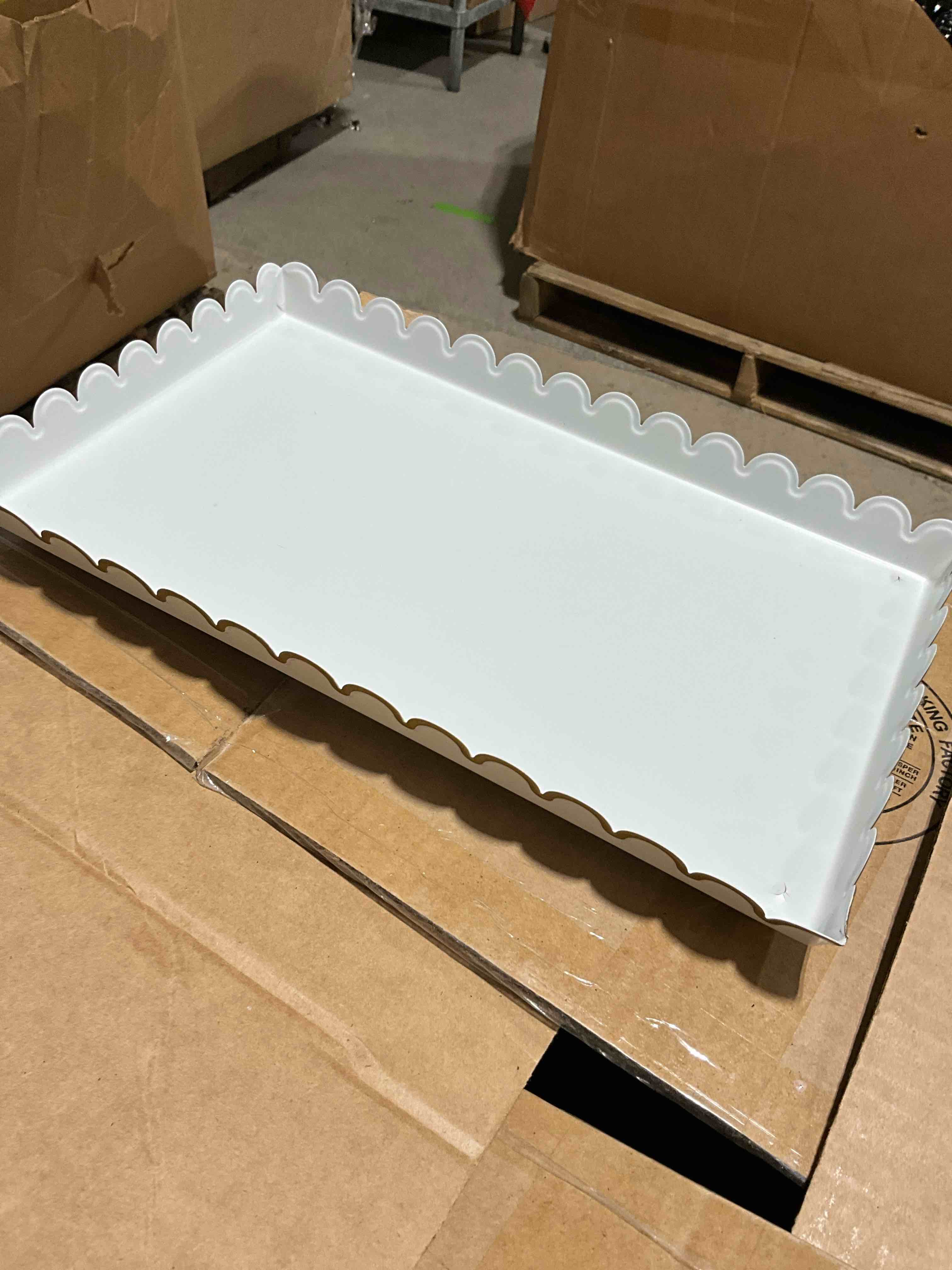 White Metal Tray
