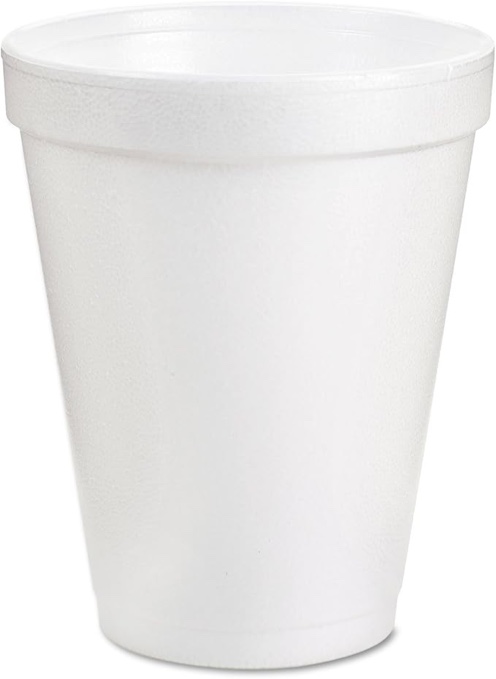 Dart Foam Drink Cups 8 oz White 25/Bag 40 Bags/Carton