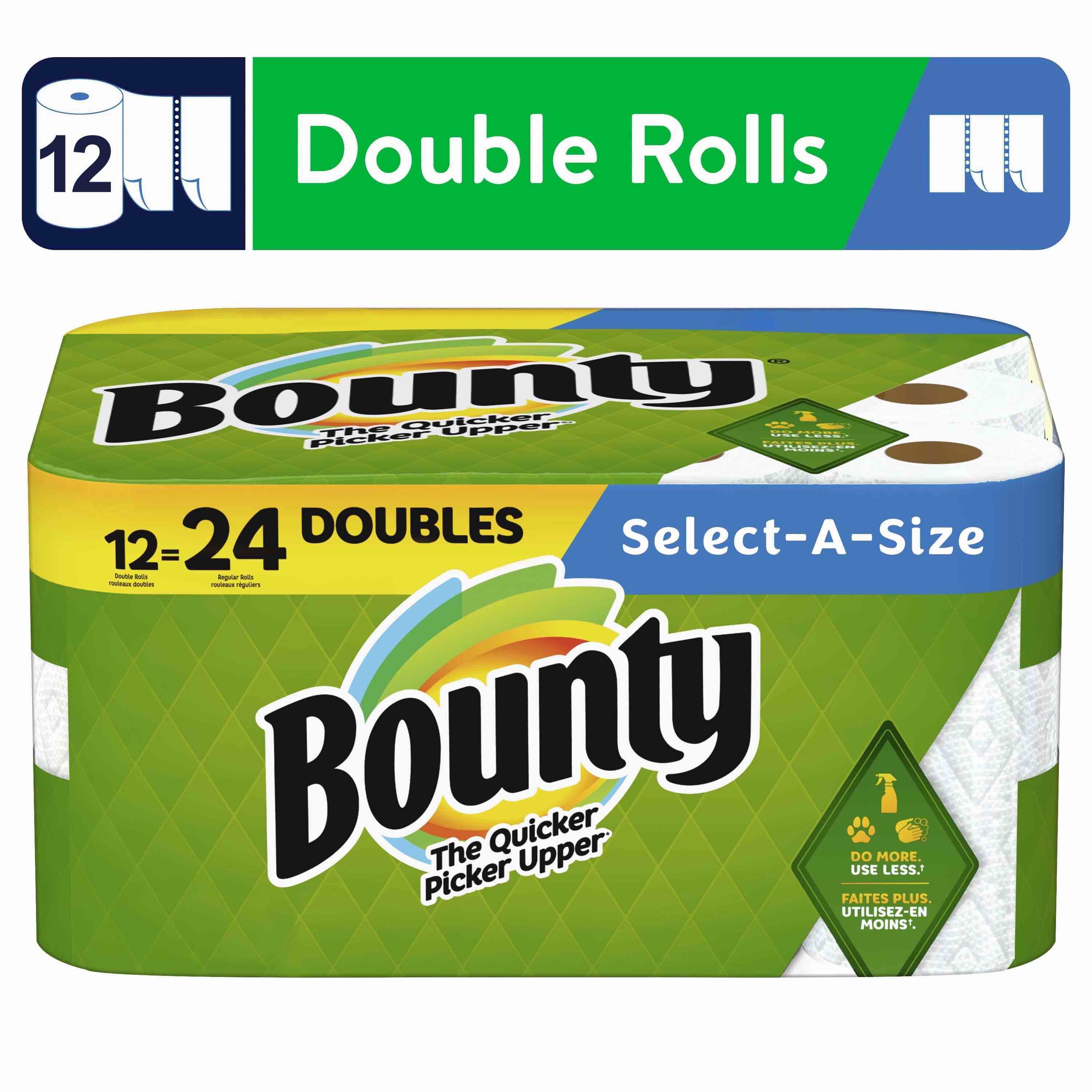 Bounty Select-a-Size Paper Towels 12 Double Rolls White