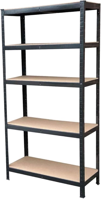 VEVOR Storage Shelving Unit, 5-Tier Adjustable, Heavy Duty Garage Shelves Metal Organizer Utility Rack, Black, for Kitchen Pantry Basement Bathroom Laundry Size Unknown