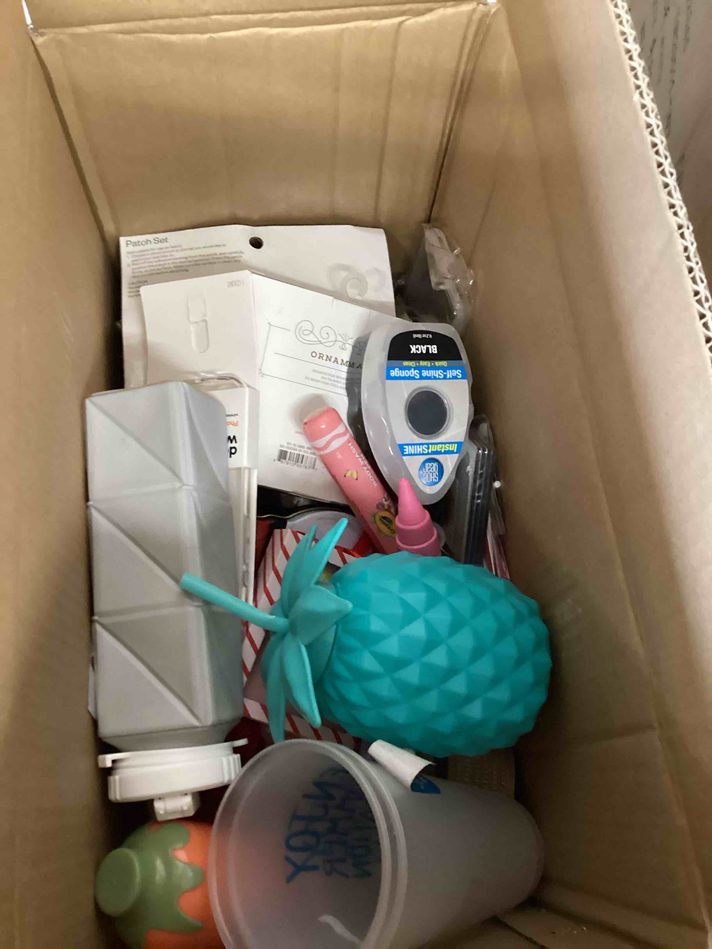 box lot of miscellaneous items