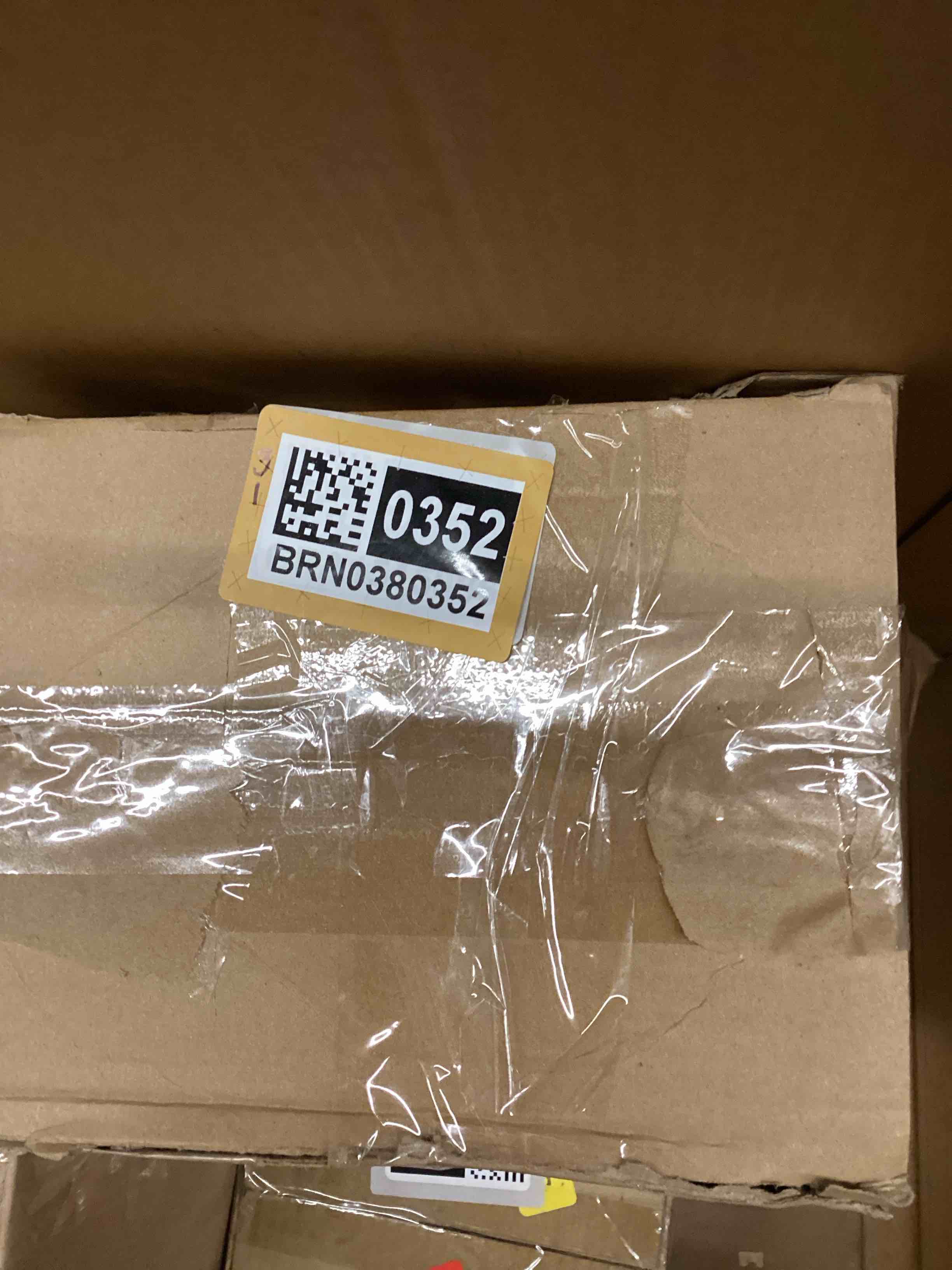 Condition photo showing New/Like New for Brown “handmade with love” “thank you” sticker and plastic bin clear for small business packing 