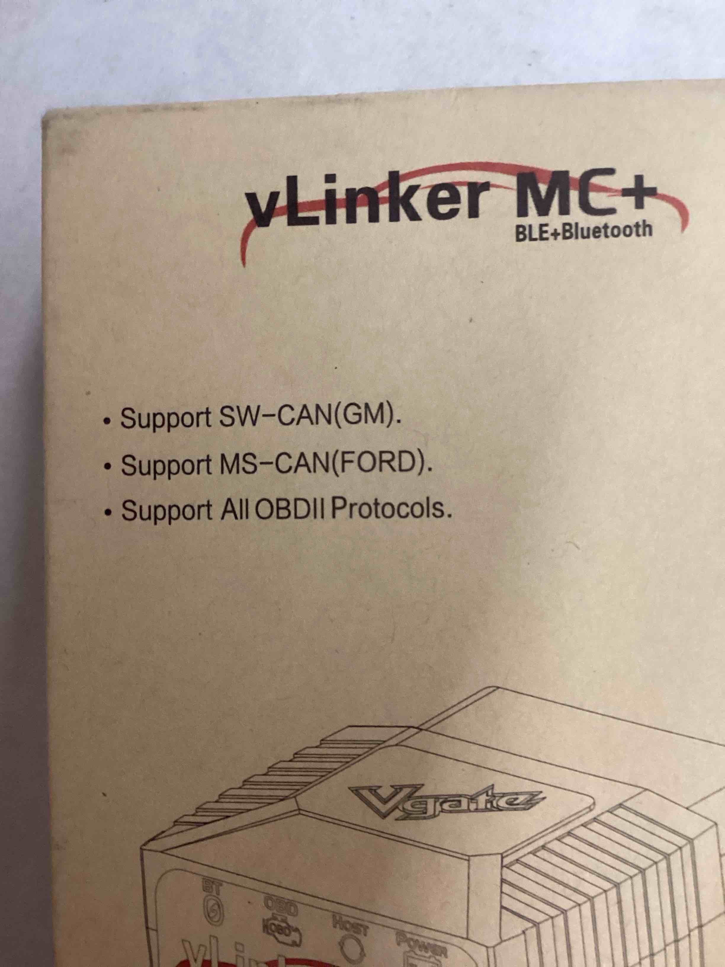 Condition photo showing New/Like New for Vgate vLinker MC+ (BT3.0/BLE4.0) support GM,Ford, OBD2 Scanner Code Reader Diagnostic Scan Tool for Android & iOS & Windows, Black vLinker MC+-Android & iOS & Windows