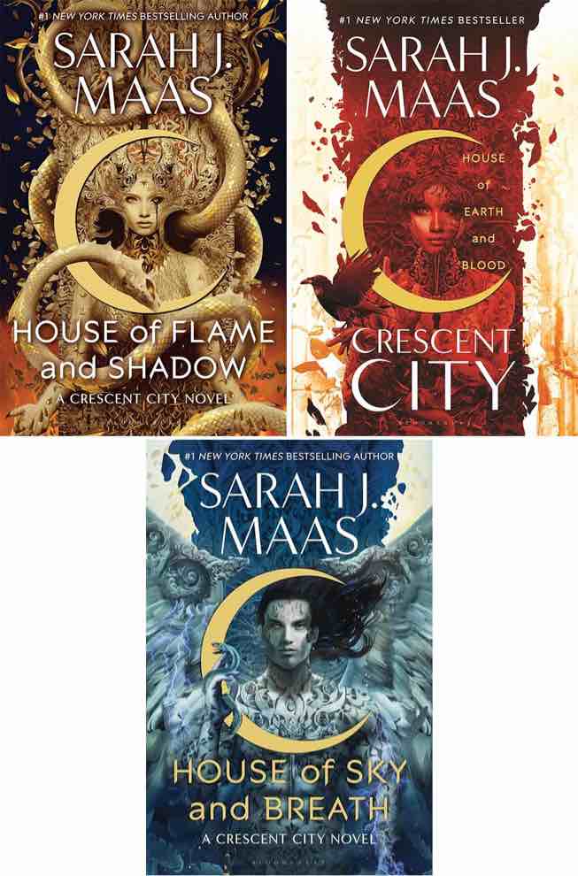 Crescent City Series Set of 3 Books. House of Earth and Blood, House of Sky and Breath and House of Flame and Shadow