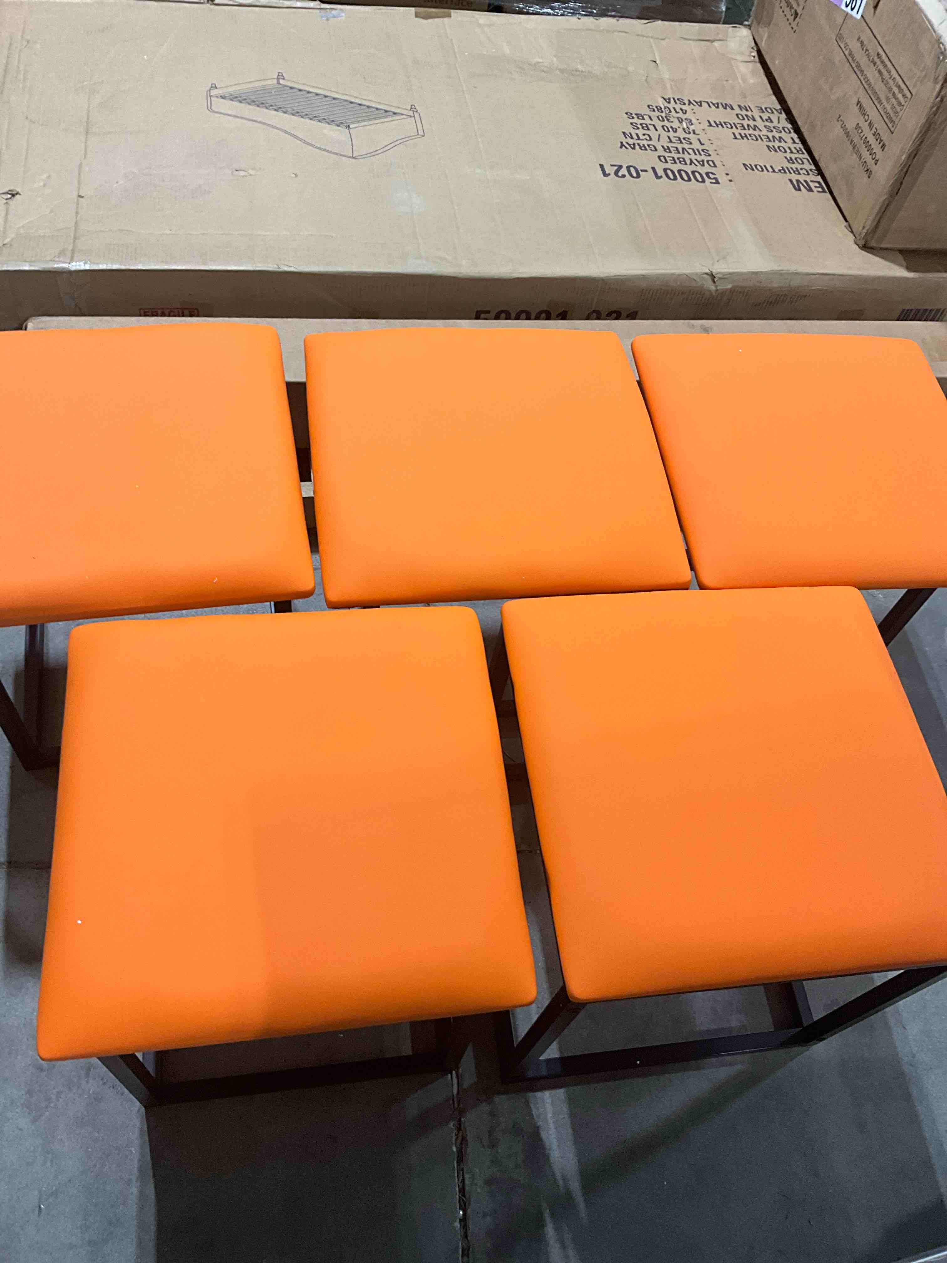 inner locking four piece stool and table on wheels cube set