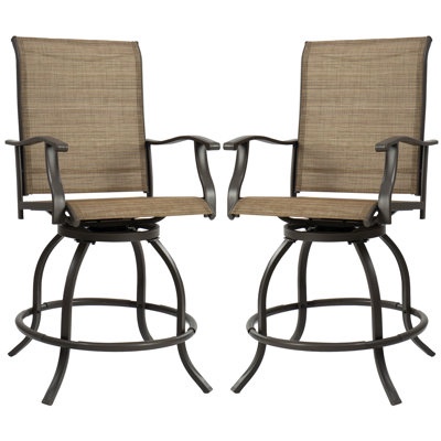 Patio Swivel Bar Chairs (Set of 2) 