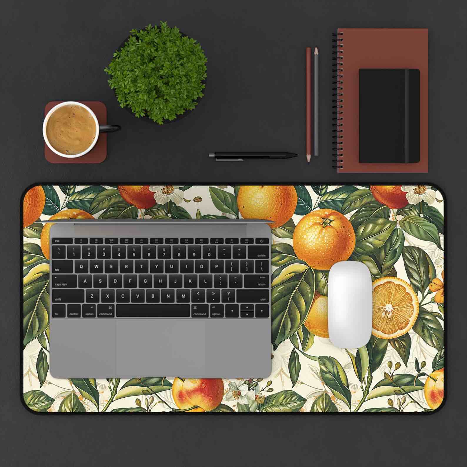 Lemon/Orange Large Mouse Pads 10” x 24”