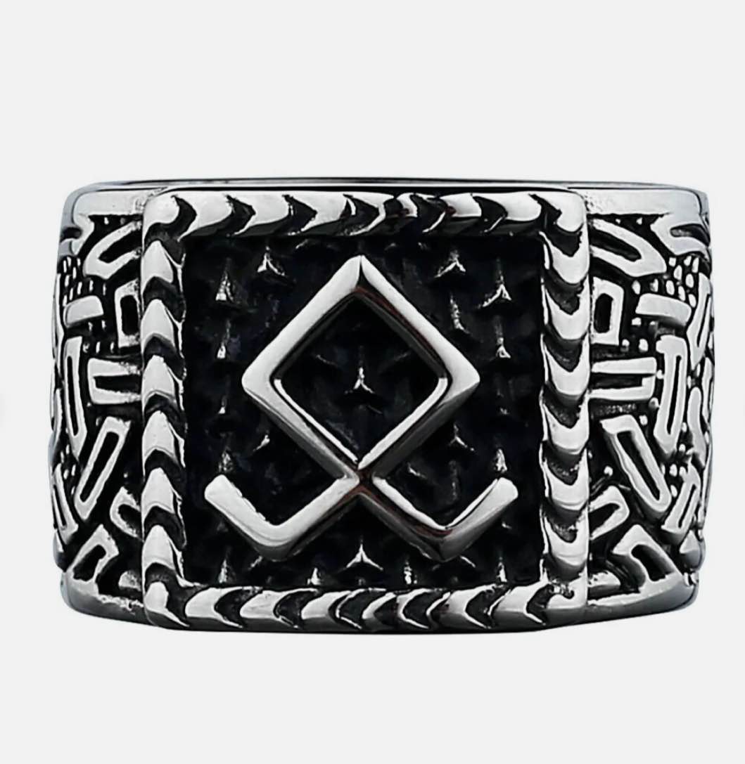 Men’s Sliver Vintage Viking Stainless Steel Ring size 11