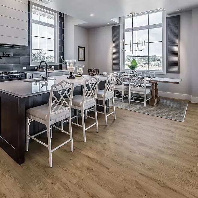 Select Surfaces Premium Laminate Waterproof Flooring With Underlayment, AC5, 12MM Thick. 7 Planks Per Box, 17.49 Sq Ft Per Box, 47.60 x 7.55 In, Bid Per Total Sq Ft, 13 Boxes