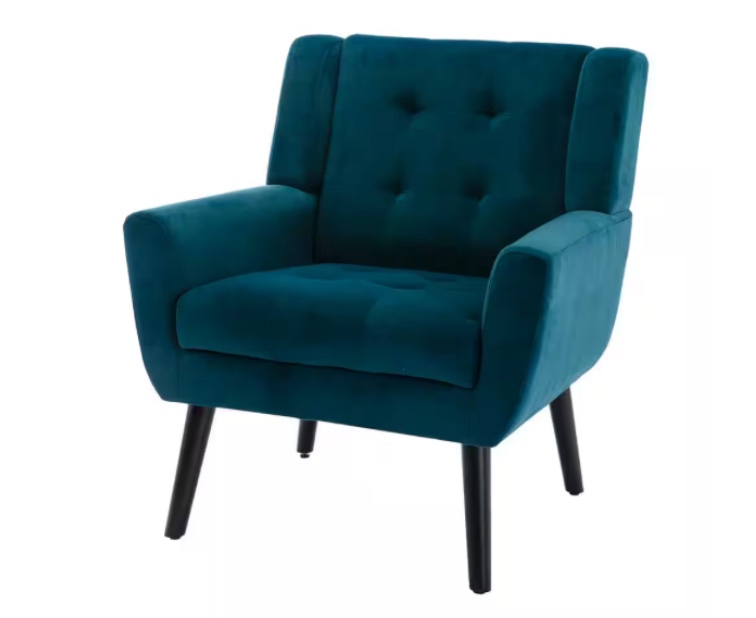 HOMEMAX  Modern Soft Velvet Material Ergonomics Accent Chair