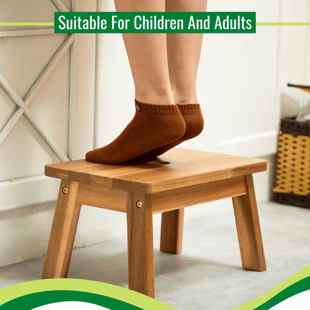 Acacia Rectangle Kid Step Stool Best Ideas For Your Children When Brush Teeth, Wash Hands, Get Into Bed Independently